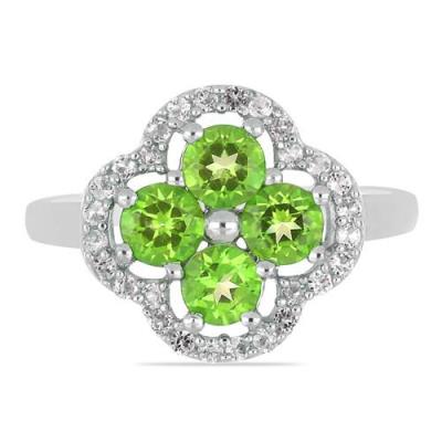 BUY STERLING SILVER NATURAL PINK TOPAZ MULTI GEMSTONE RING